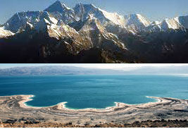 Nepal's Mt. Everest & Israel's Dead Sea nurturing relationships.