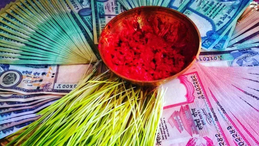 Dashain Tika to be given by older to elders of a family and relatives.. 