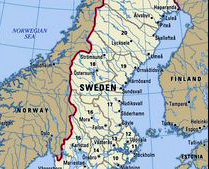 Sweden map. Image Credit: Britannica 