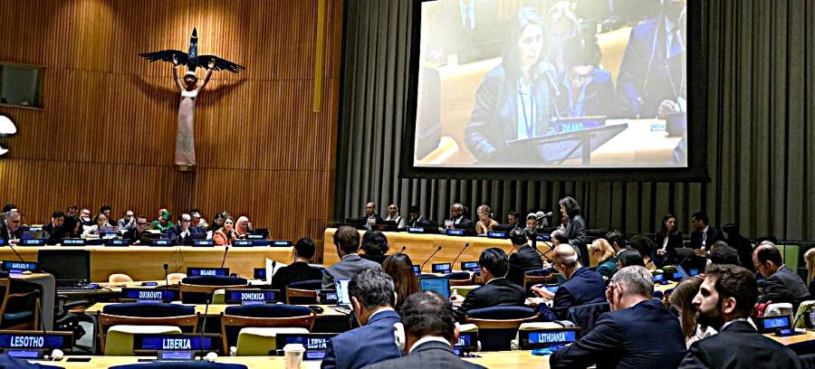 Preparations meet for Israel-Palestine conference at UN Headquarters in New York.

Image credit: Loey Felipe/UN Photo