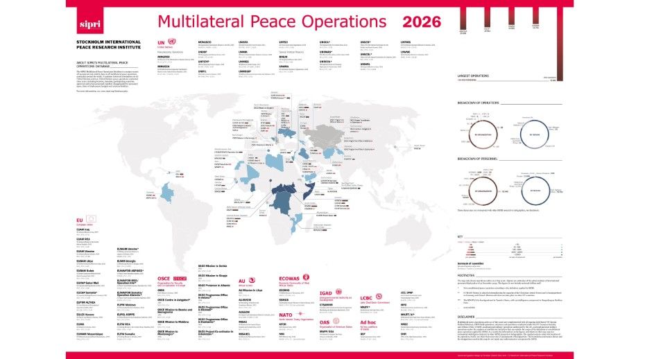 SIPRI Map of Multilateral Peace Operations, 2026SIPRI Map of Multilateral Peace Operations, 2026
