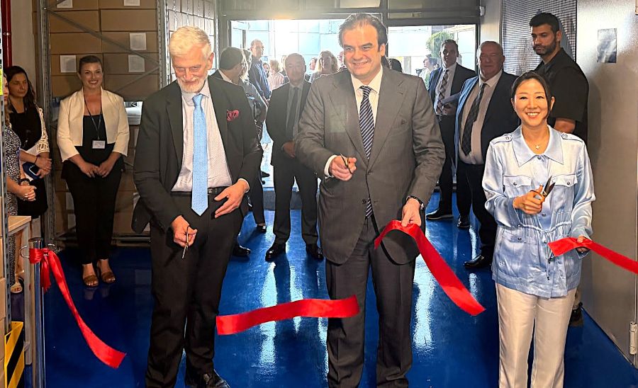 Government officials and DDG Lee officially inaugurate IOM’s Global Supply Chain Centre during a ribbon-cutting ceremony in Thessaloniki, Greece. Photo: IOM 2026