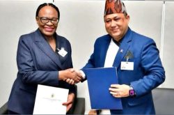 Foreign Minister Shisir Khanal and Ms. Selma Ashipala-Musavyi, Minister of International Relations and Trade of the Republic of Namibia signed a Joint Communiqué today September 25, 2026 establishing diplomatic relations between Nepal and Namibia in New York.