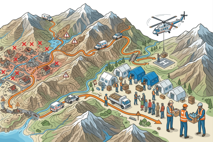 Isometric Illustration of Humanitarian Disaster Relief and Rescue Operation
Photo credit: Adobe Stock Photo/Choirul Umam
